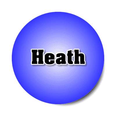 heath male name blue sticker