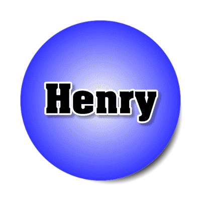 henry male name blue sticker