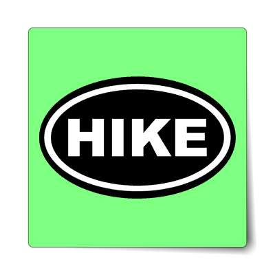 hike oval sticker