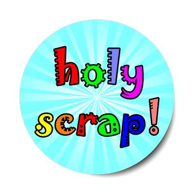 holy scrap rainbow aqua rays sticker