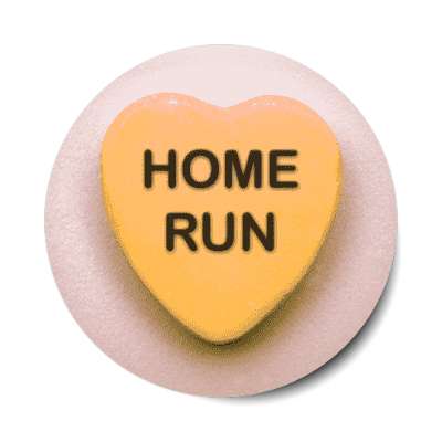 home run valentines candy sticker