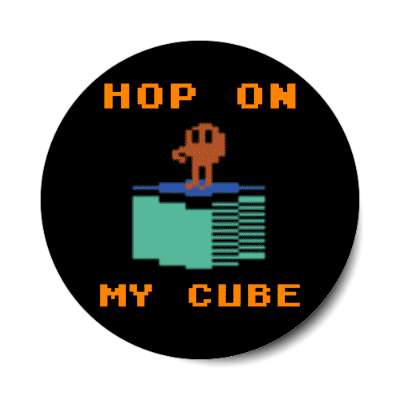 hop on my cube sticker
