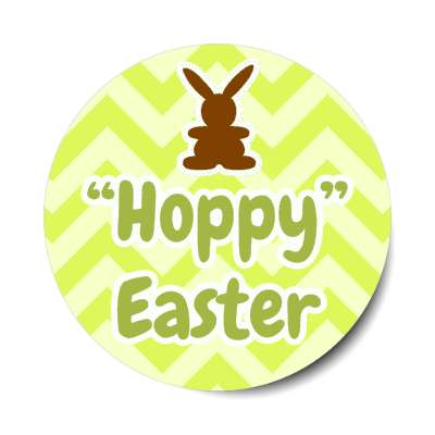 hoppy easter zig zag yellow pattern sticker