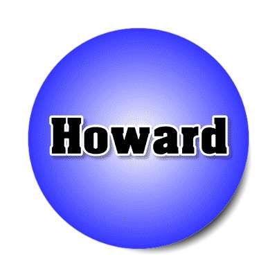 howard male name blue sticker