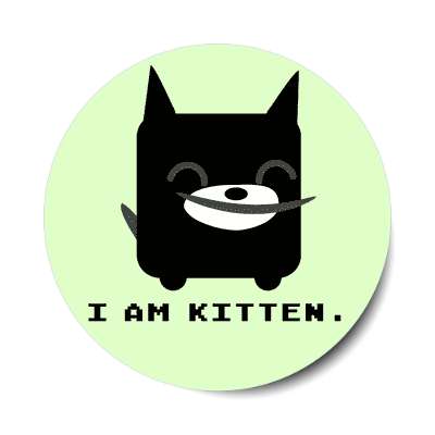 i am kitten cartoon cute animal sticker