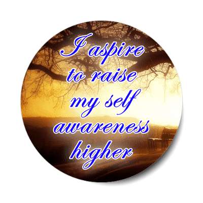 i aspire to raise my self awareness higher affirmation sticker