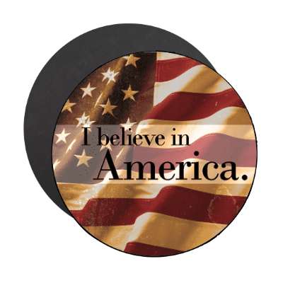 i believe in america sepia waving flag magnet