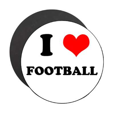 i heart football red heart magnet