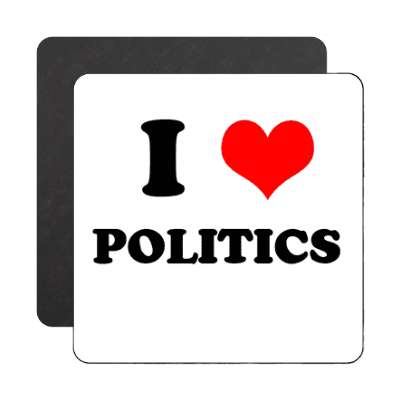 i heart politics red heart magnet