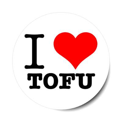 i heart tofu stickers, magnet