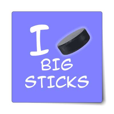 i hockey puck big sticks sticker
