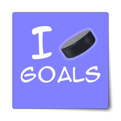 i hockey puck goals sticker