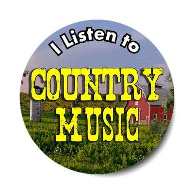 i listen to country music sticker