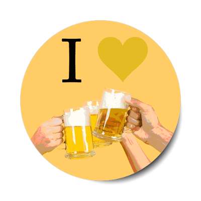 i love beer sticker