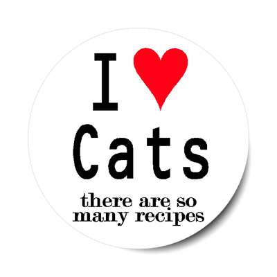 i love cats they taste yummy sticker