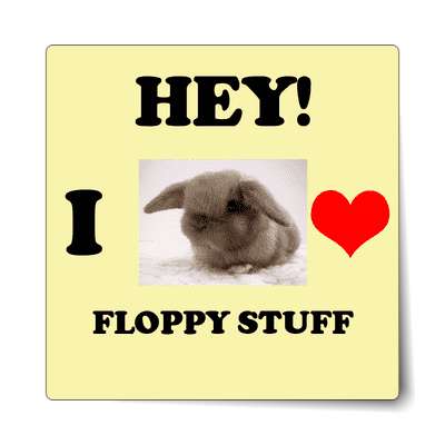 i love floppy stuff red heart sticker