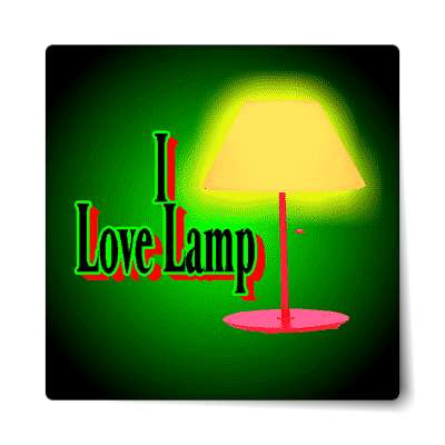 i love lamp sticker