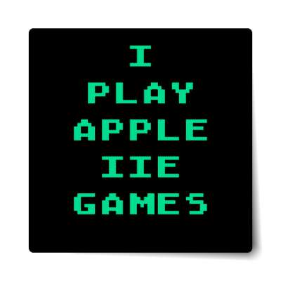 i play apple iie games sticker