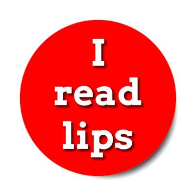 i read lips red stickers, magnet