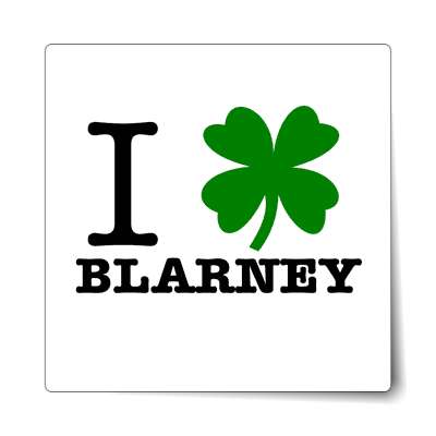 i shamrock blarney sticker