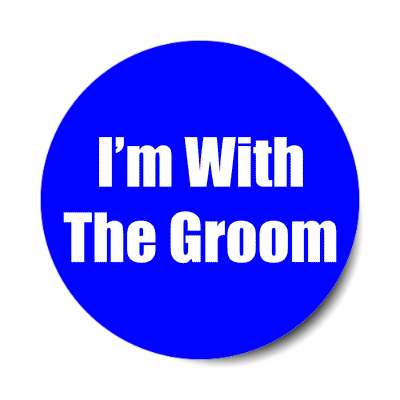 im with the groom blue sticker