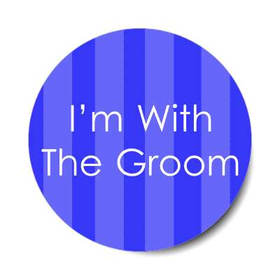 im with the groom lines blue sticker