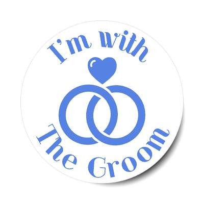 im with the groom rings heart sticker