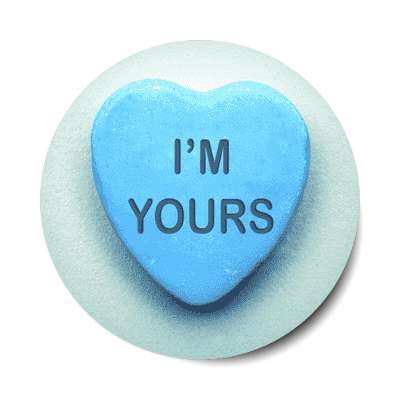 im yours valentines day heart candy sticker