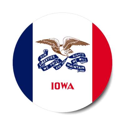 iowa state flag usa stickers, magnet