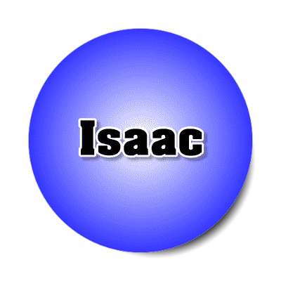 isaac male name blue sticker