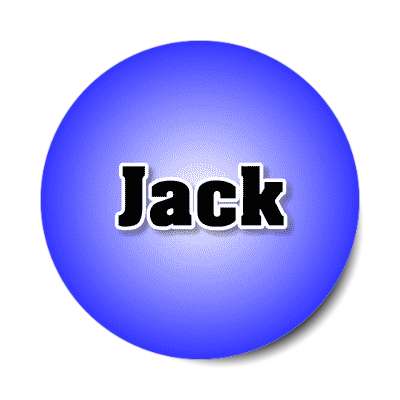 jack male name blue sticker