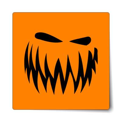 jack o lantern pumpkin face scary sticker