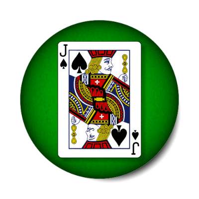 jack of spades playing card stickers, magnet