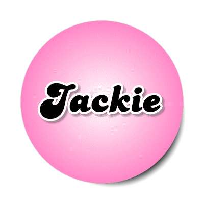 jackie female name pink sticker