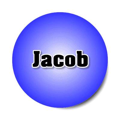 jacob male name blue sticker