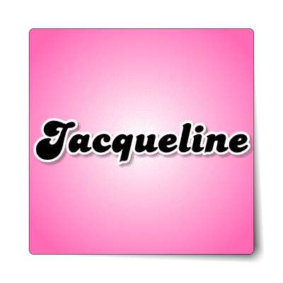 jacqueline female name pink sticker