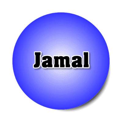 jamal male name blue sticker