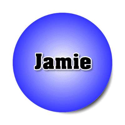 jamie male name blue sticker
