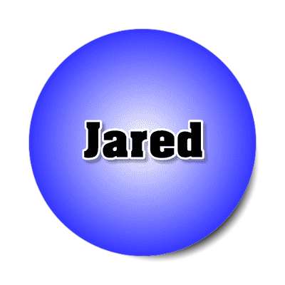 jared male name blue sticker