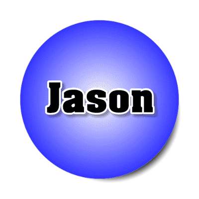 jason male name blue sticker