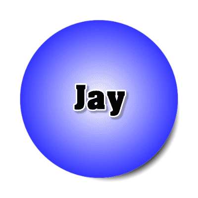 jay male name blue sticker