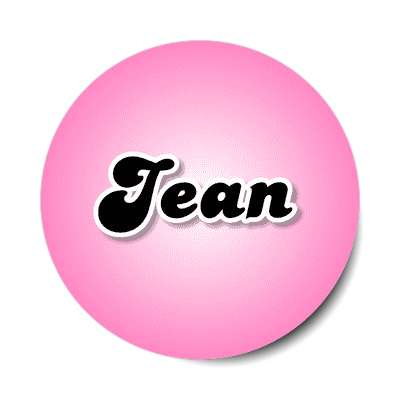 jean female name pink sticker