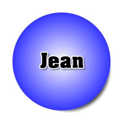 jean male name blue sticker