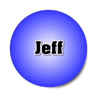jeff male name blue sticker
