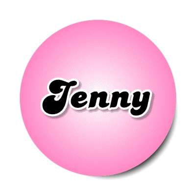 jenny female name pink sticker