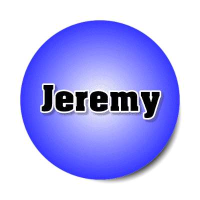jeremy male name blue sticker