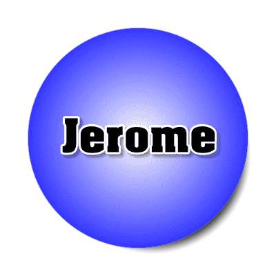 jerome male name blue sticker