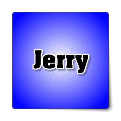 jerry male name blue sticker