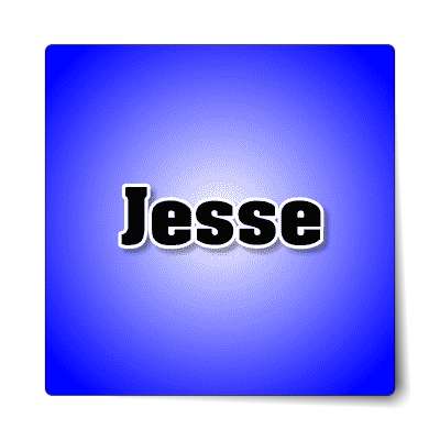 jesse male name blue sticker