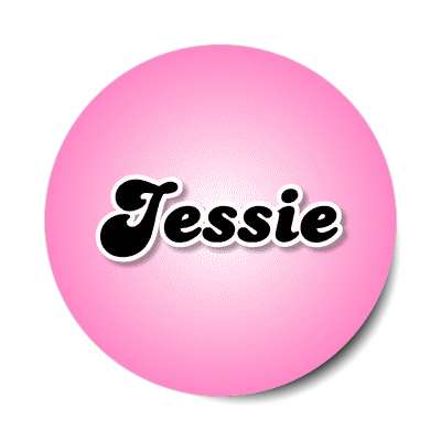 jessie female name pink sticker